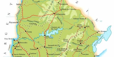 মানচিত্র উরুগুয়ে ভূগোল